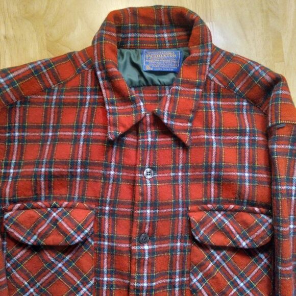 Vintage Pendleton Flannel Wool Button Down Shirt - Picture 1 of 7
